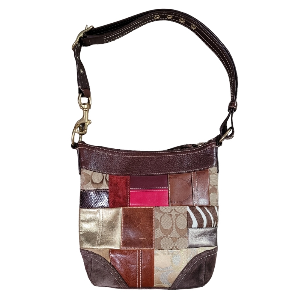 Vintage Coach Patchwork Shoulder Bag - Picture 3 of 12